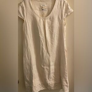 🌸 NWOT Malvin 100% linen Cream dress Size L